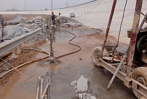 来宾公路钻孔施工